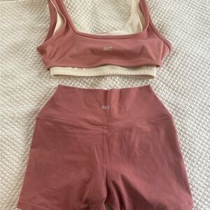 SET Active Blush and Ivory Bra and Shorts